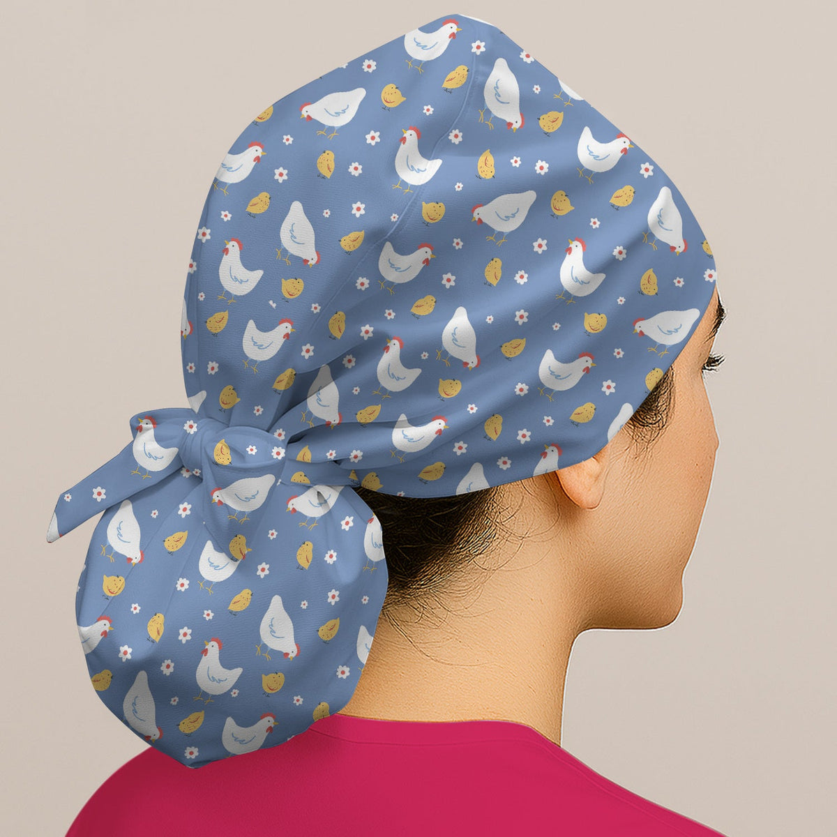 Chicken And Cute Chicks Scrub Cap