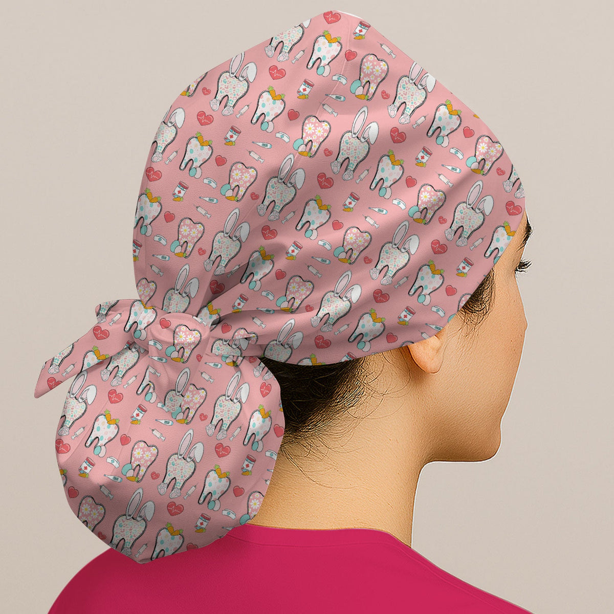 Easter Bunny Dentist Scrub Cap