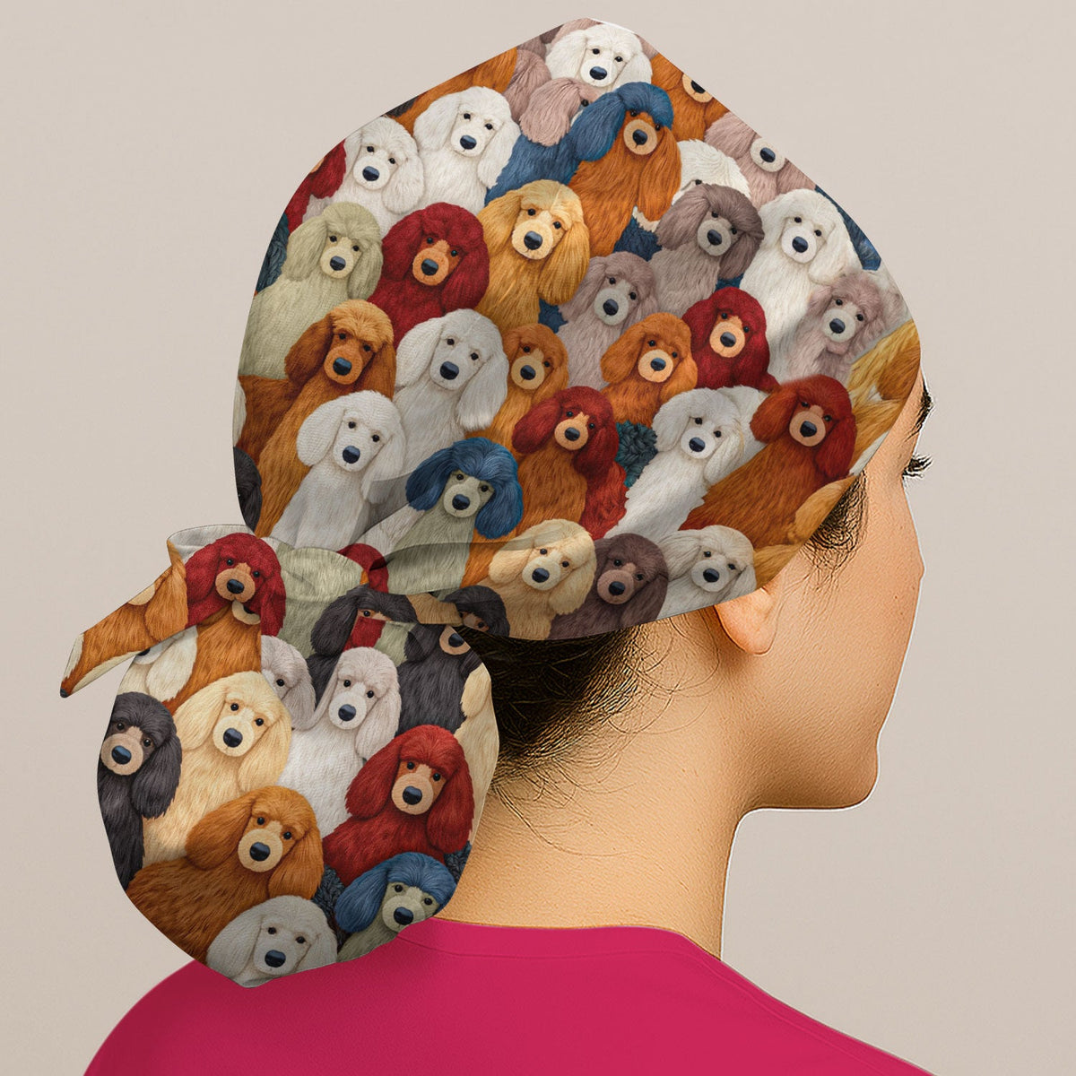 Poodle Dog Scrub Cap