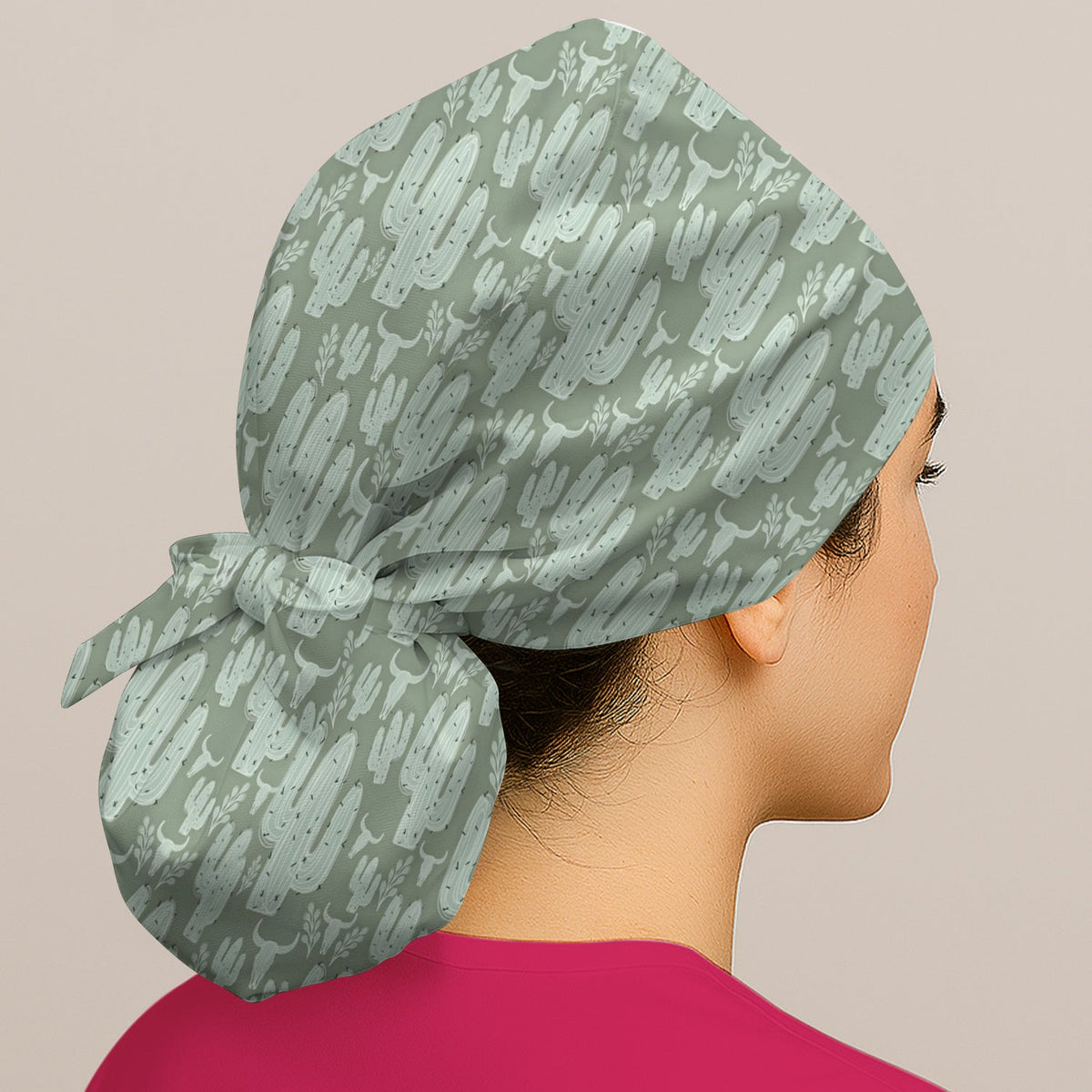 Desert Cactus Skull Scrub Cap