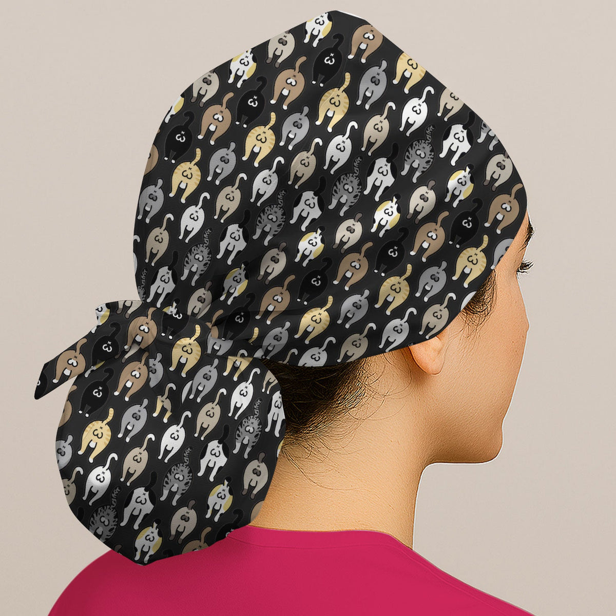 Cat Lover Nurse Scrub Cap