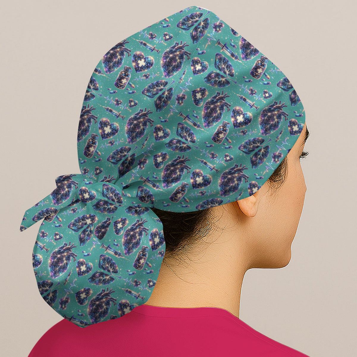 Galaxy Anatomical Heart Lung Syringe Scrub Cap