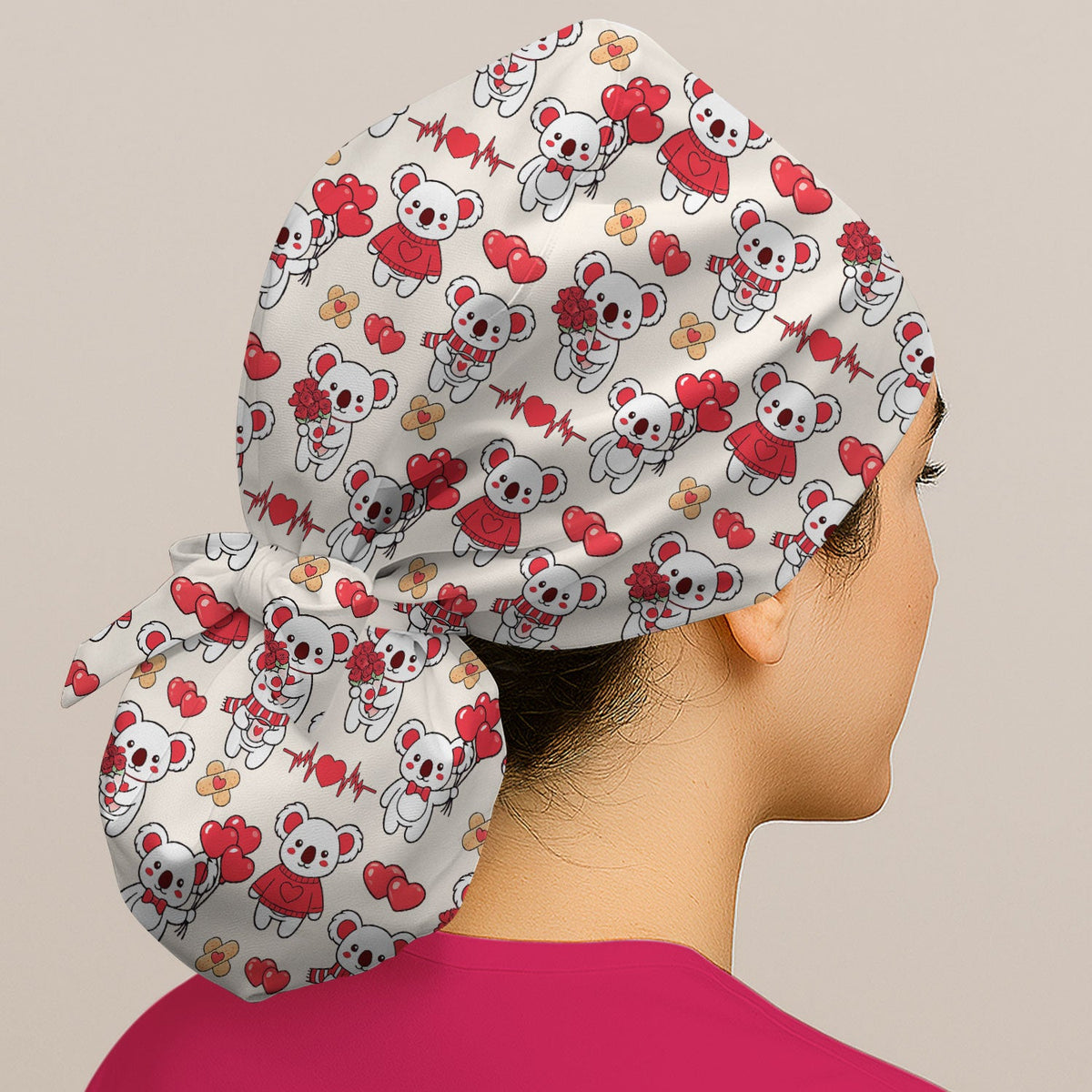 Sweet Koala Scrub Cap - Valentines Day Gift For Nurse