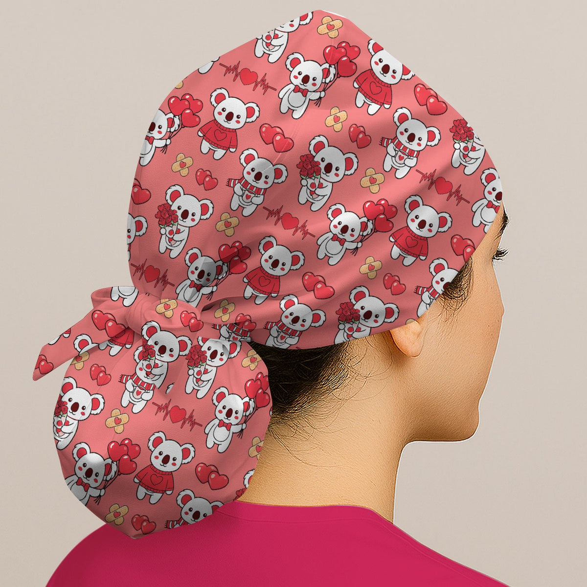 Sweet Koala Scrub Cap - Valentines Day Gift For Nurse