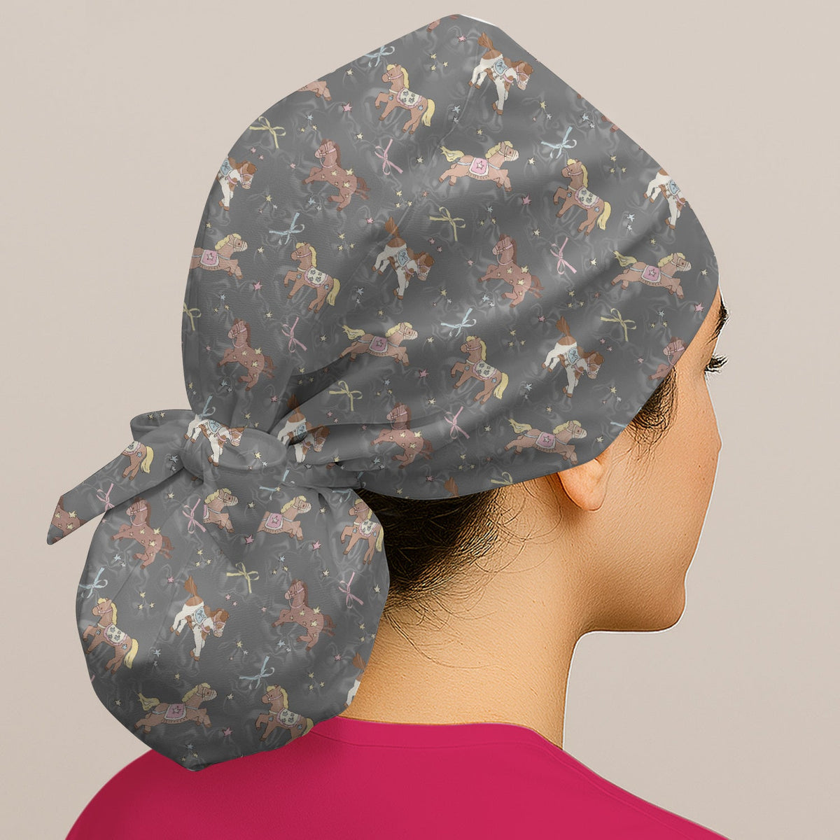 Pony Star Scrub Cap