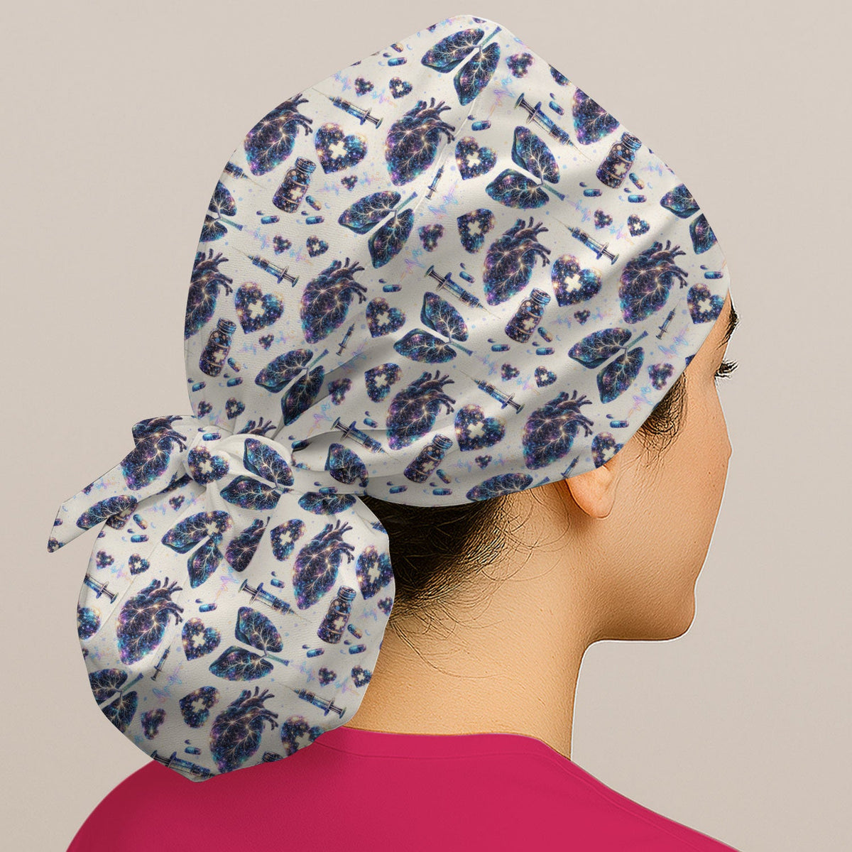 Galaxy Anatomical Heart Lung Syringe Scrub Cap