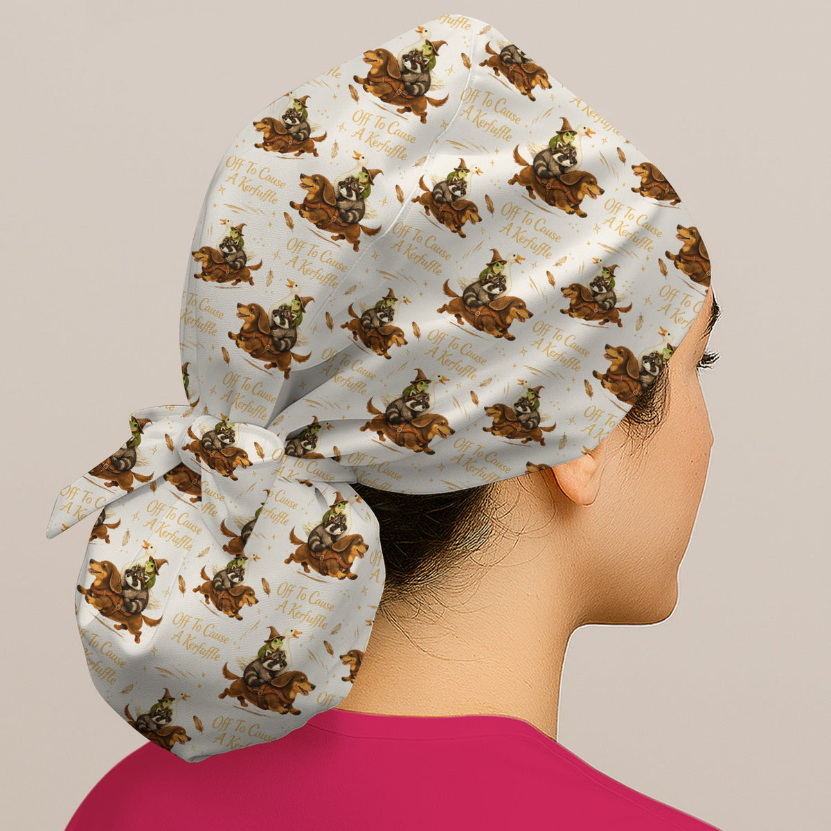Off To Cause A Kerfuffle Scrub Cap - Halloween Gift