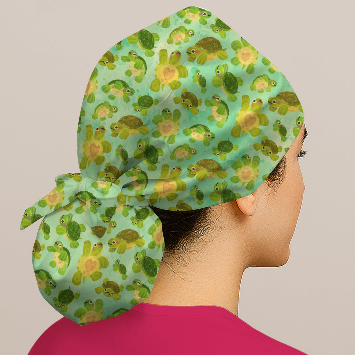Green Sea Turtle Scrub Cap