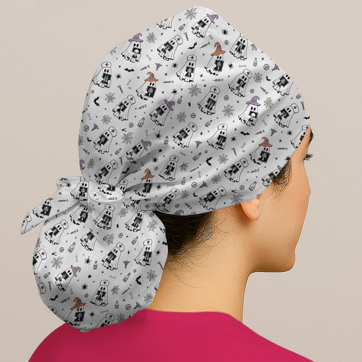 Ghost Nurses with X-Rays Scrub Cap - Halloween Gift