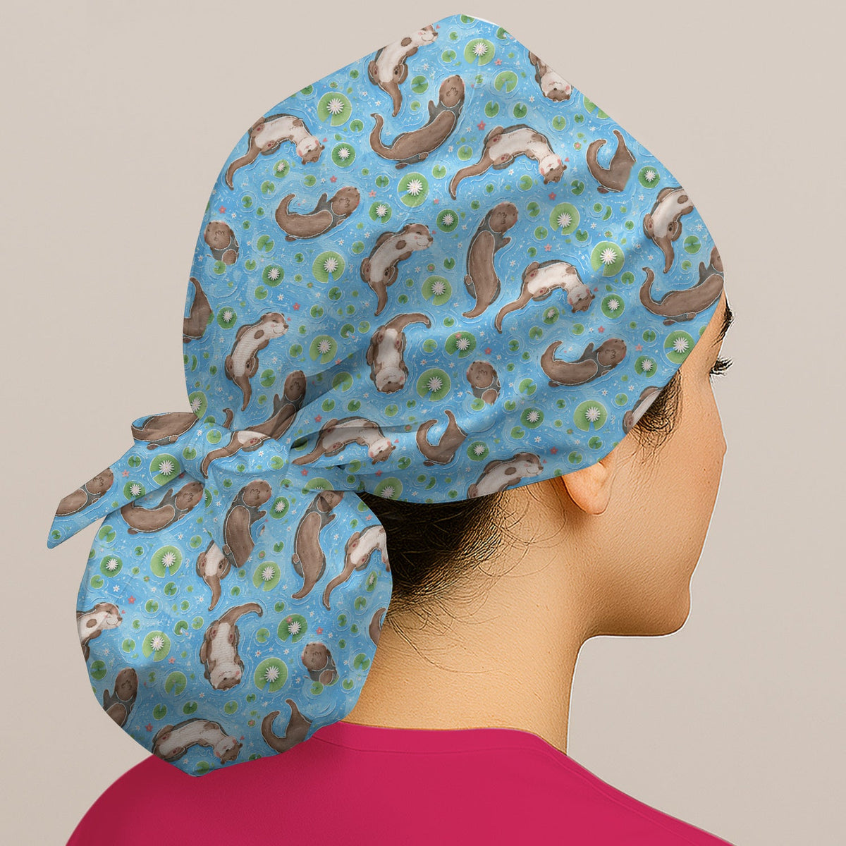 Otter Lily Pond Scrub Cap