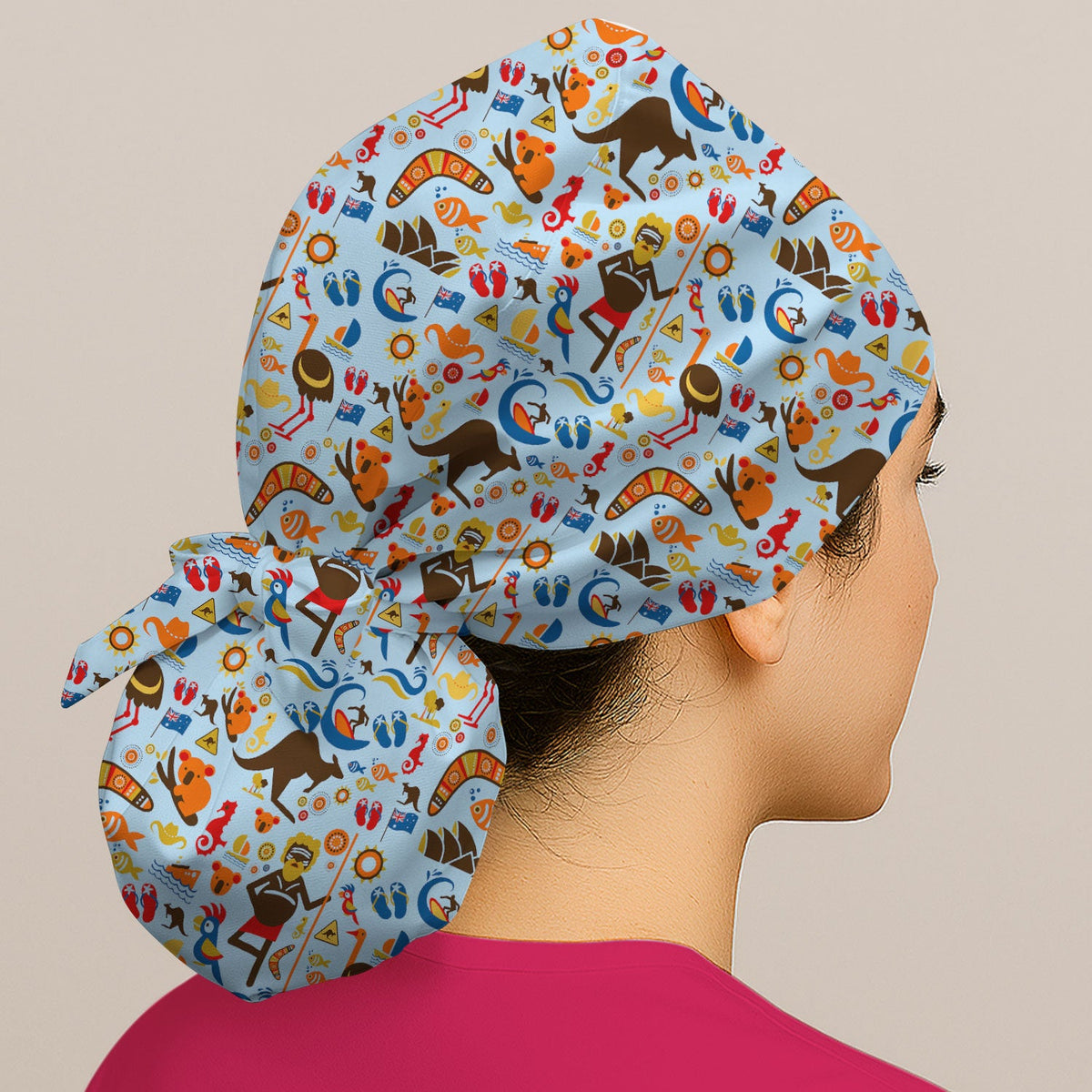 Indigenous Inspired Icon Scrub Cap For Nurse