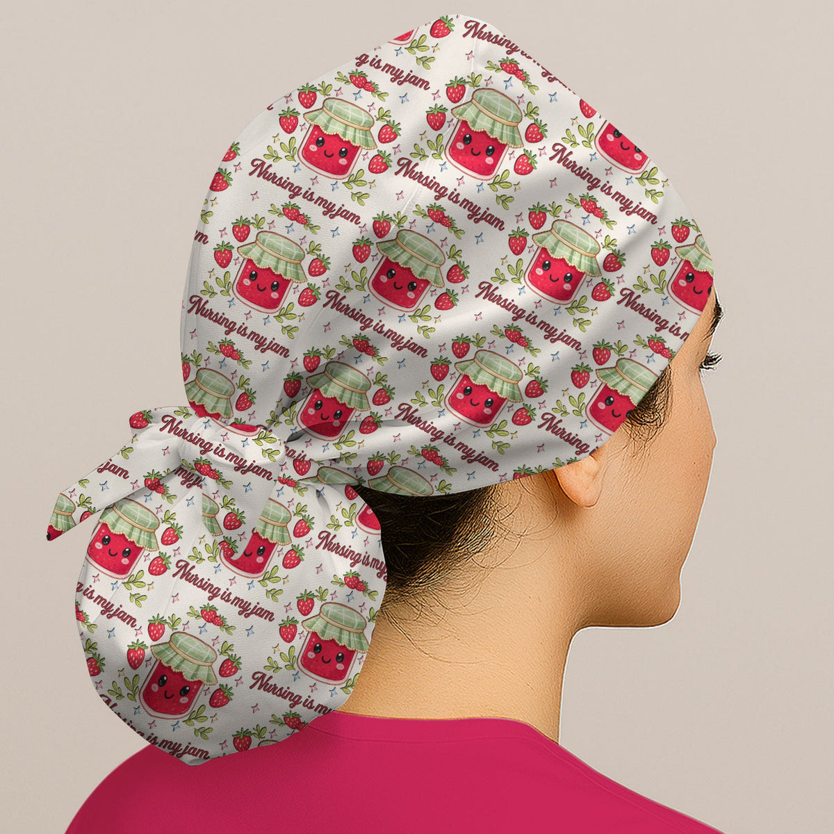 Strawberry Jam Scrub Cap