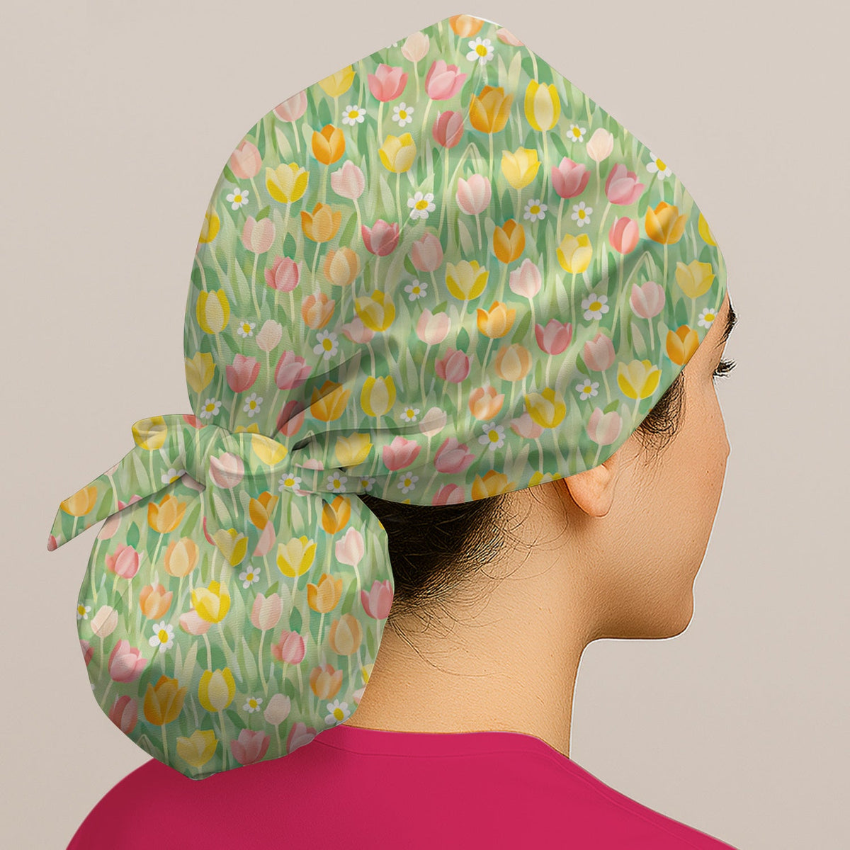 Tulip Meadow Scrub Cap