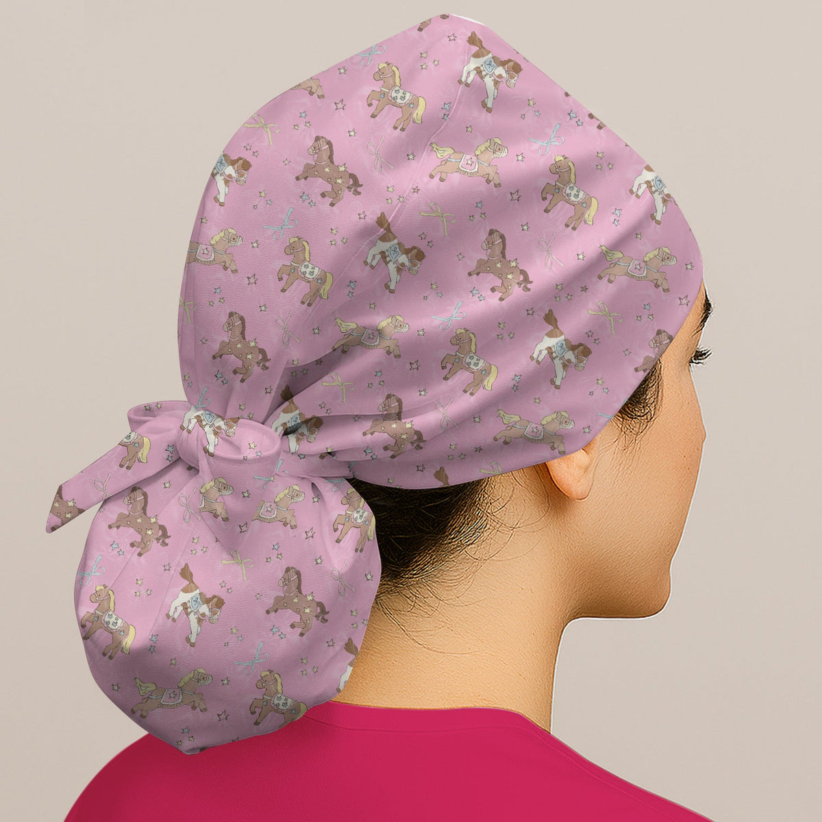 Pony Star Scrub Cap