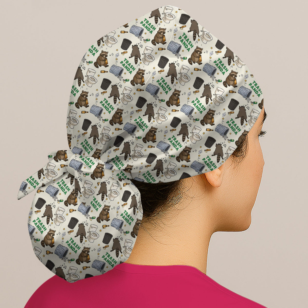 Trash Panda Raccoon Scrub Cap