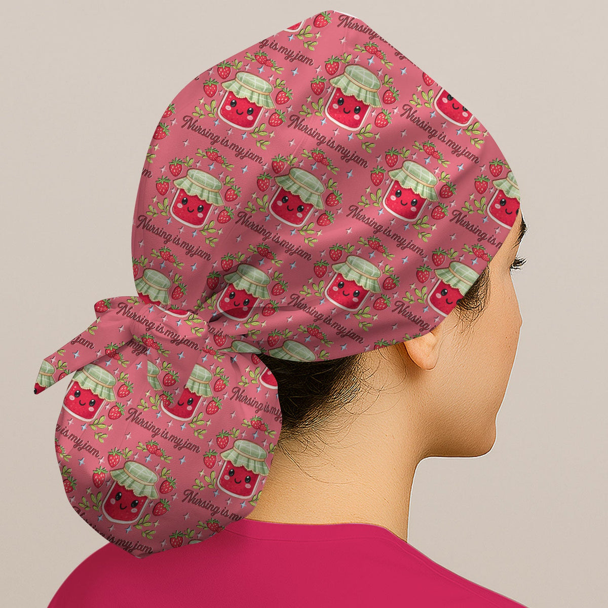 Strawberry Jam Scrub Cap