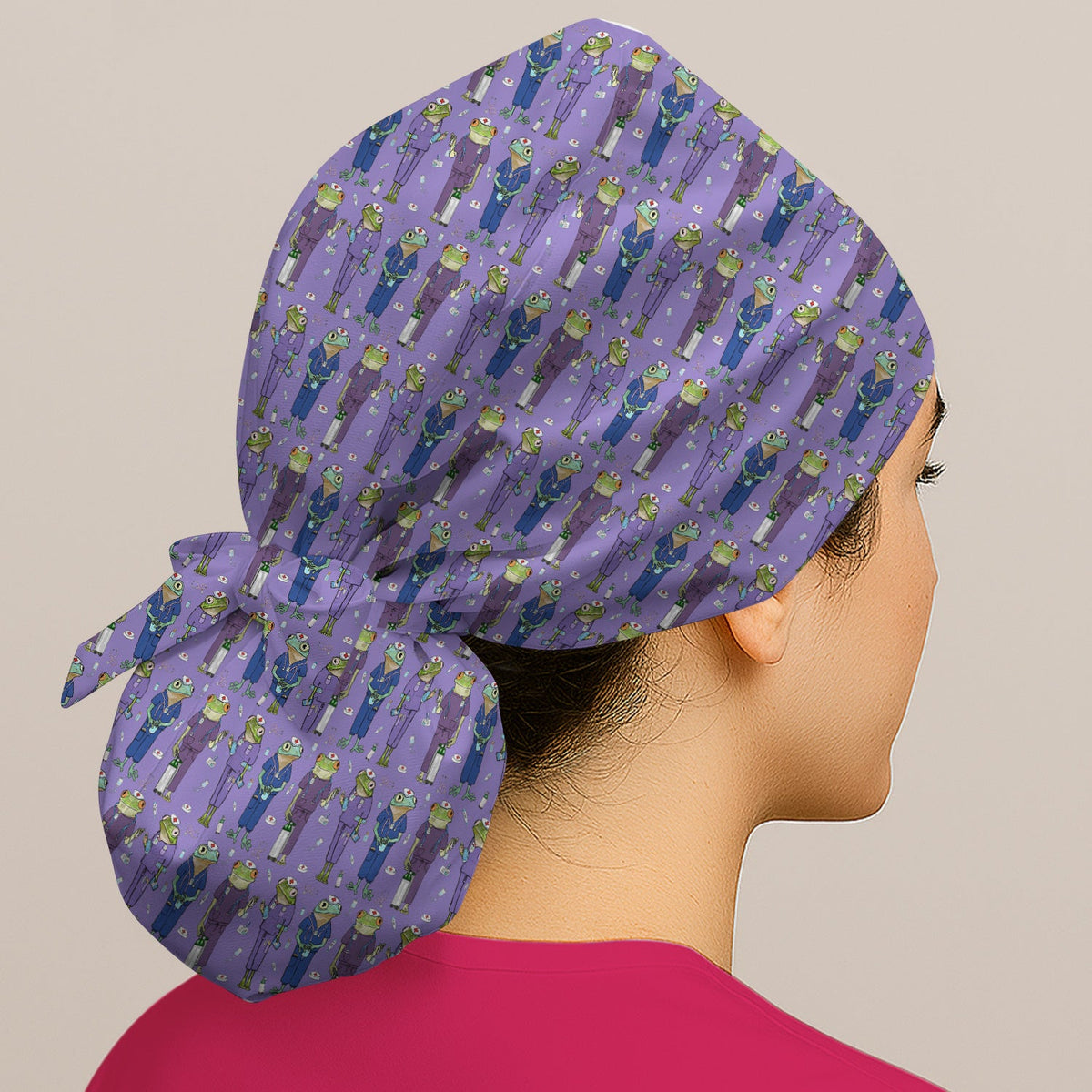 Frog Nurse Medical Scrub Cap