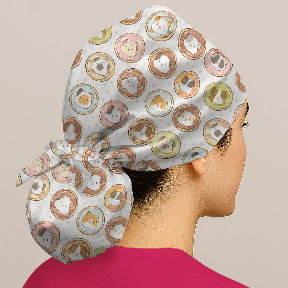 Guinea Pig Donut Scrub Cap