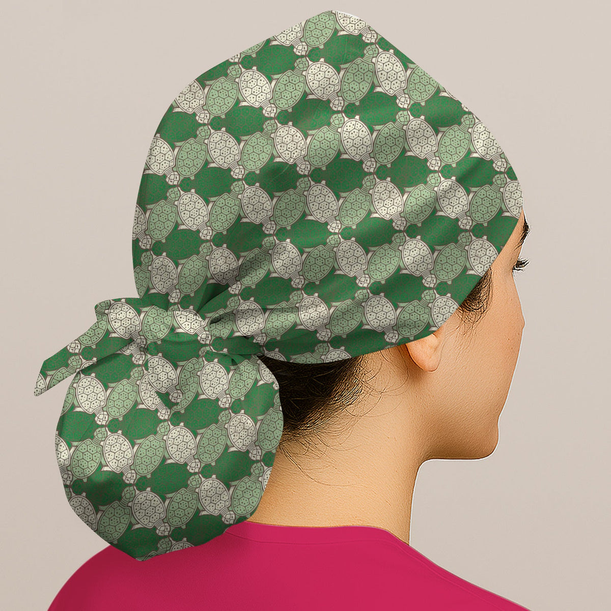 Green Sea Turtle Shell Scrub Cap