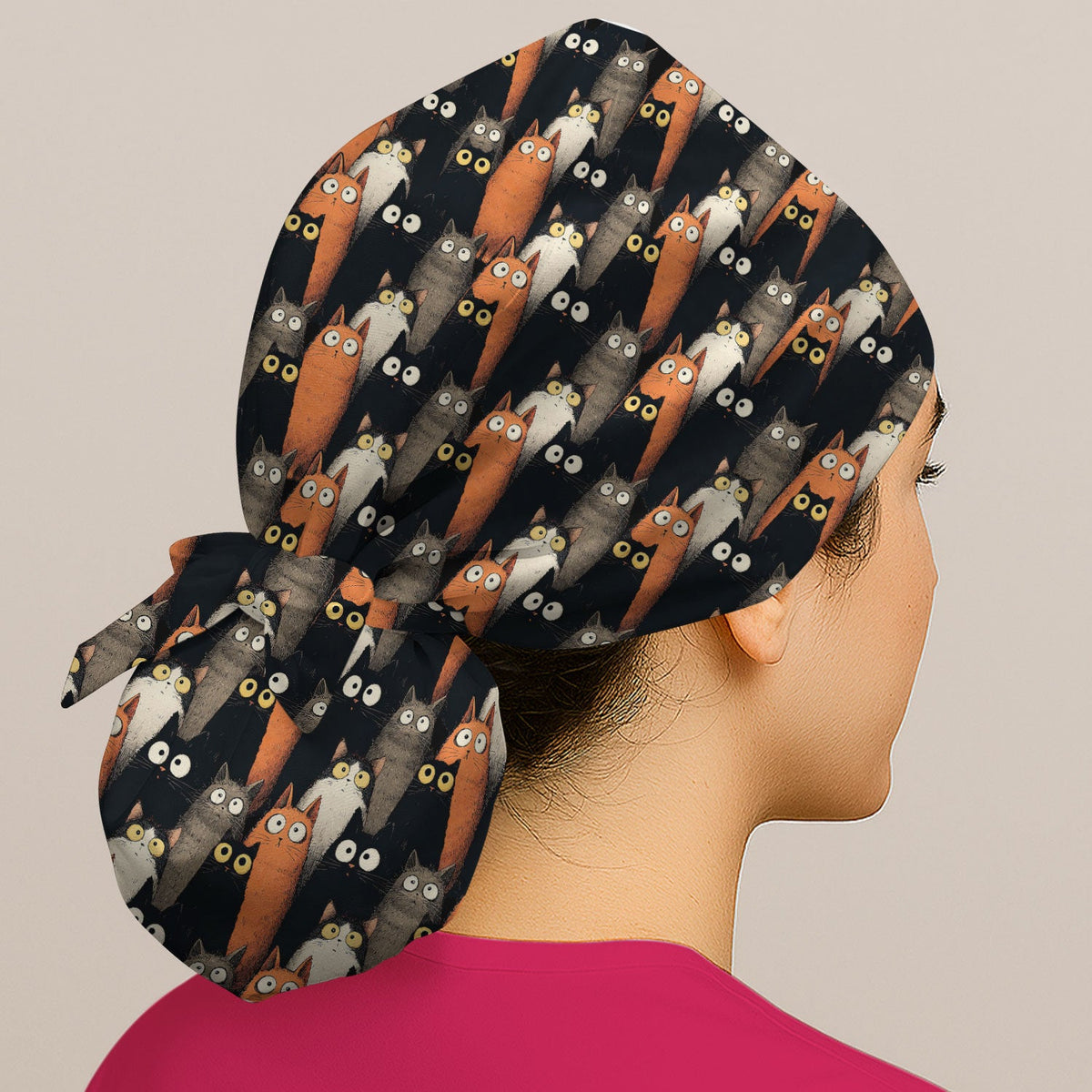 Black Cat Lover Scrub Cap