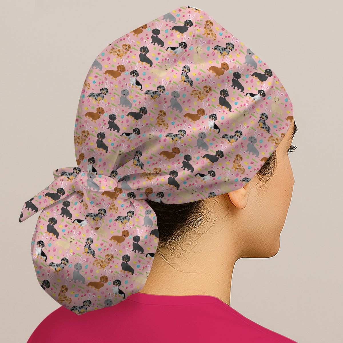 Dachshund Dog Scrub Cap - Easter Gift For Nurse