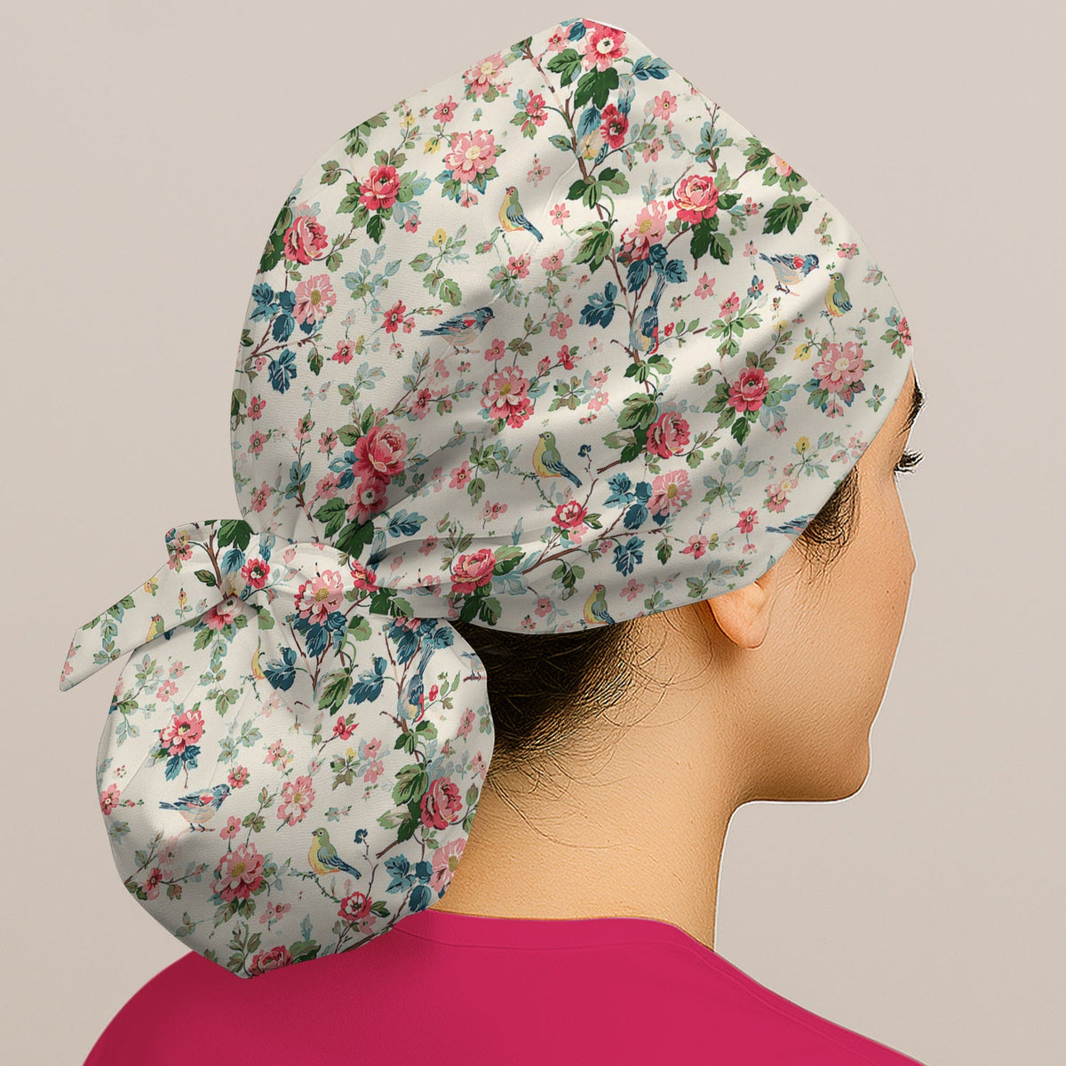 Songbird Rose Garden Scrub Cap