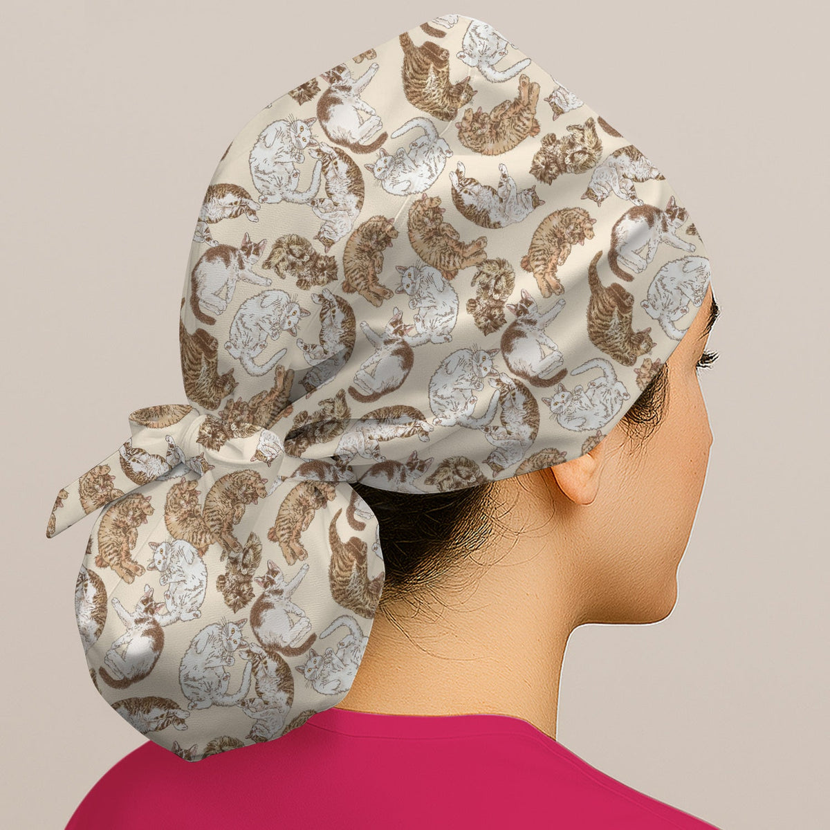 Lazy Cat Nap Scrub Cap