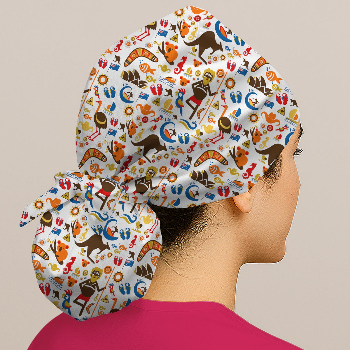 Indigenous Inspired Icon Scrub Cap For Nurse