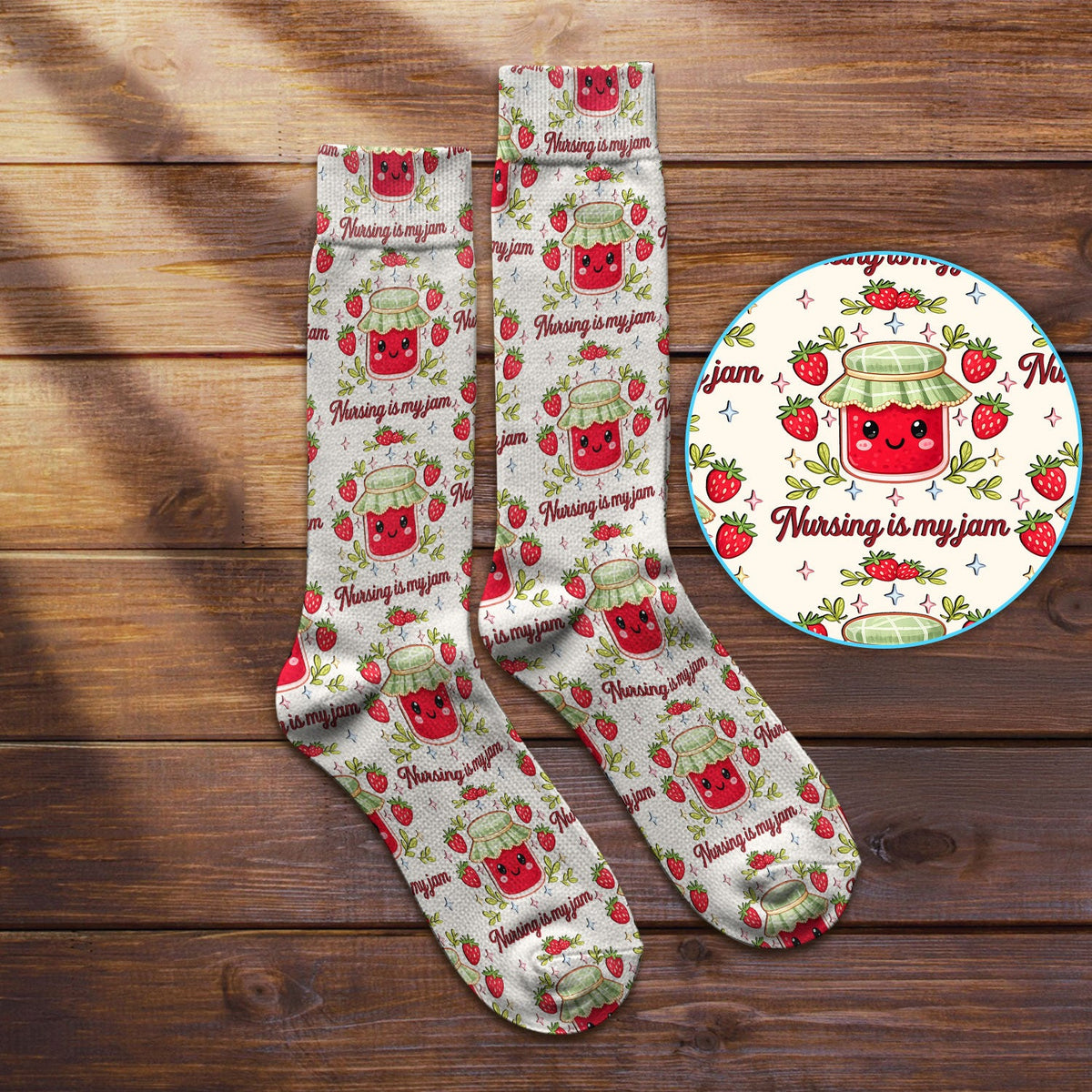 Strawberry Jam Nurse Socks