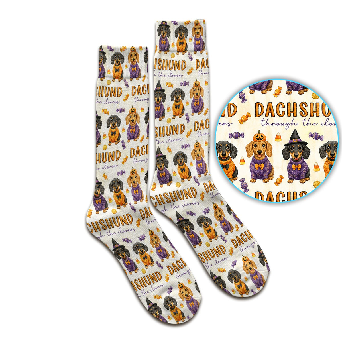 Candy Dachshund Nurse Socks
