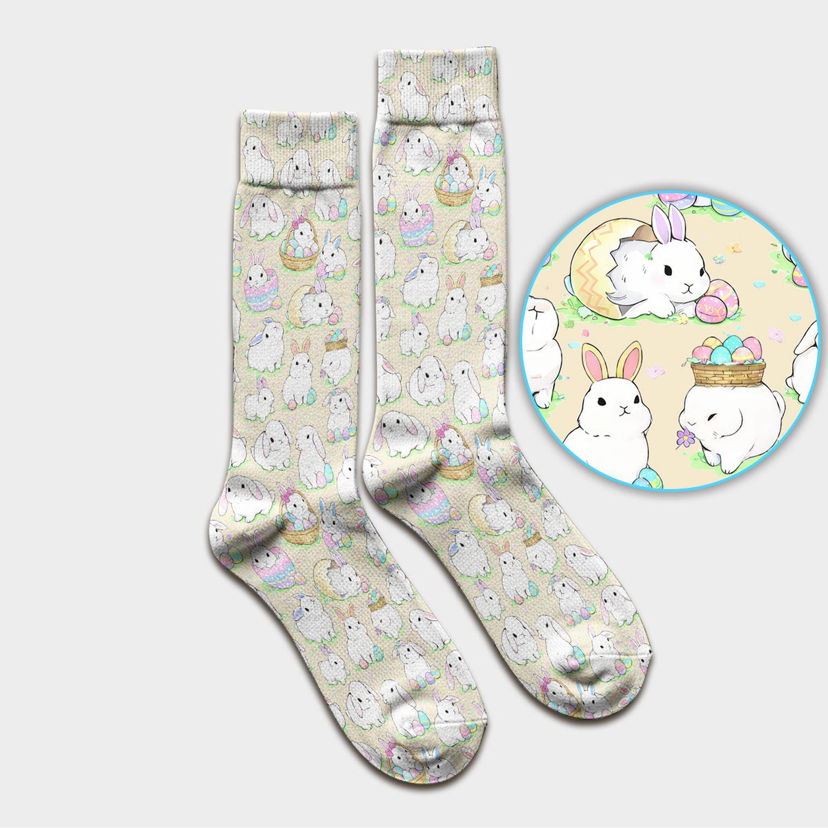 Bunny Egg Nurse Socks - Easter Gift