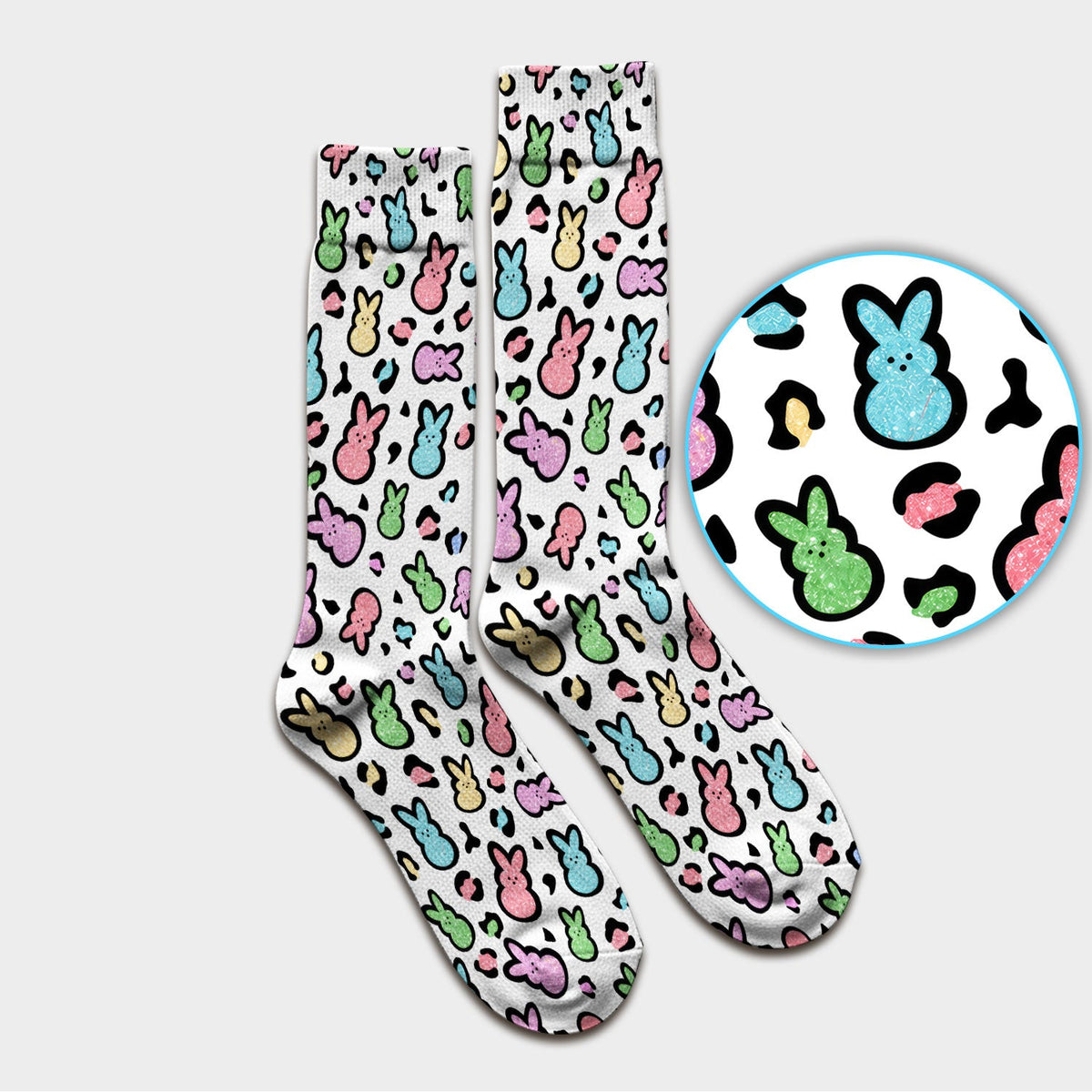 Pastel Bunny Nurse Socks