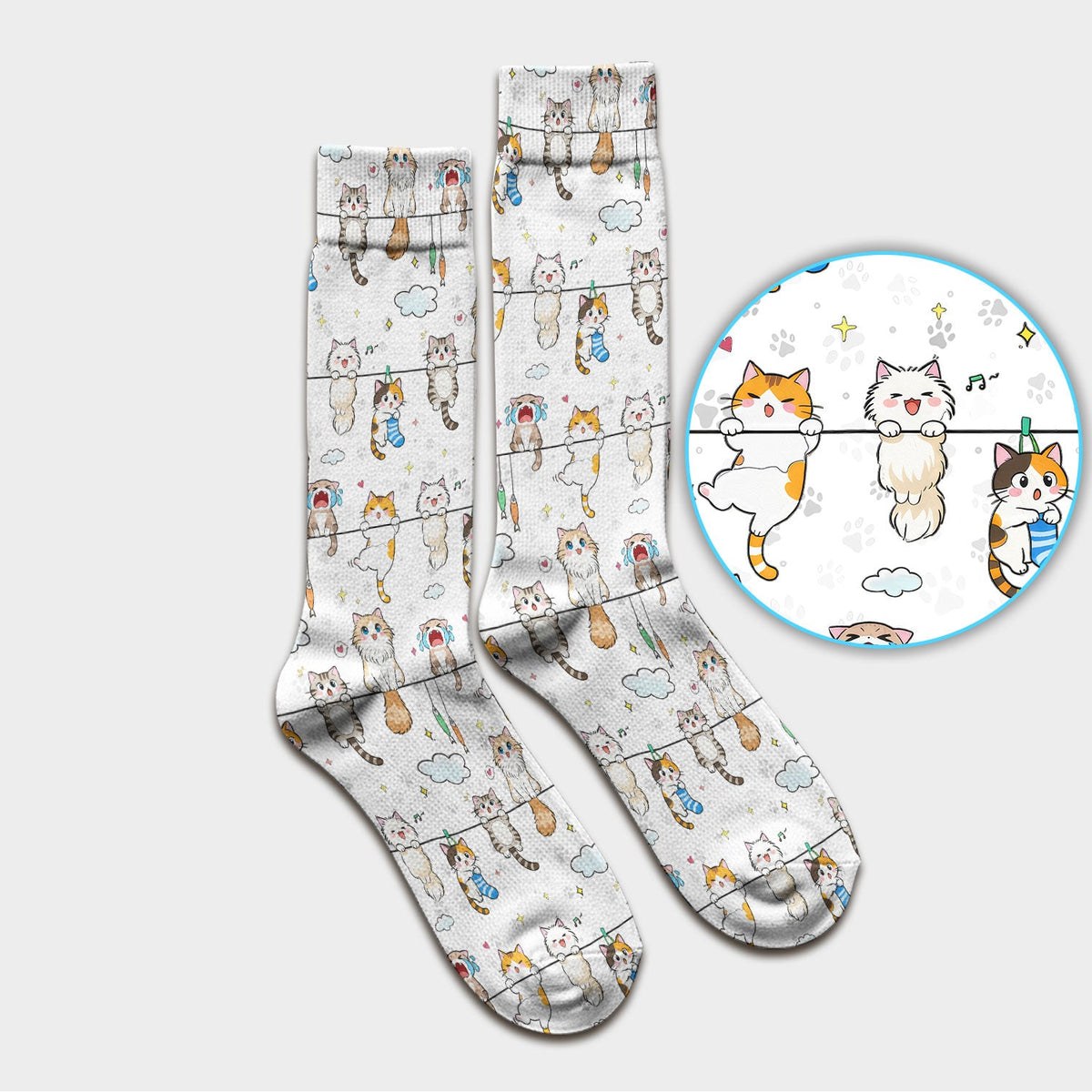 Cats With Cute Expressions Nurse Socks