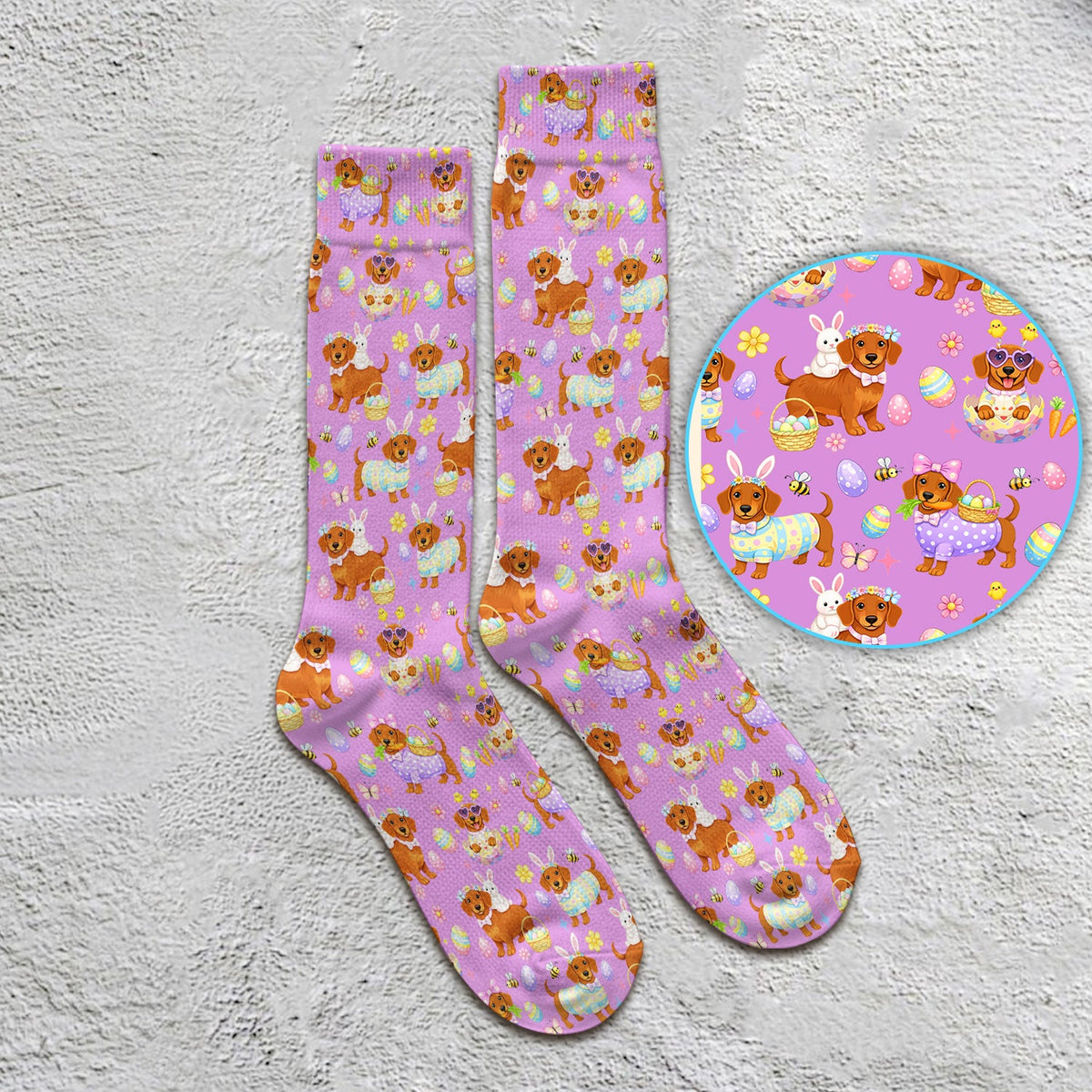 Easter Dachshund Nurse Socks