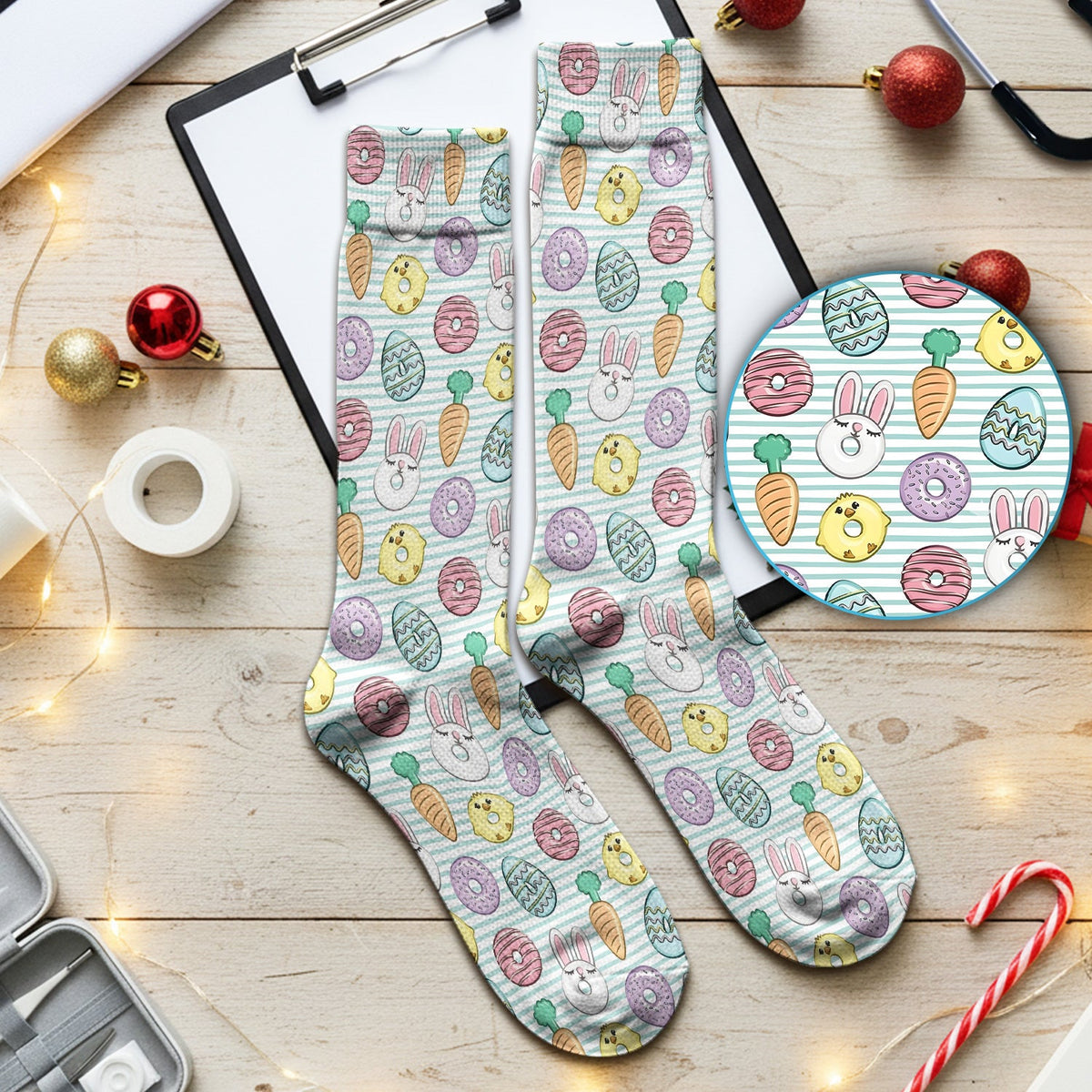 Chick Bunny Nurse Socks - Easter Gift