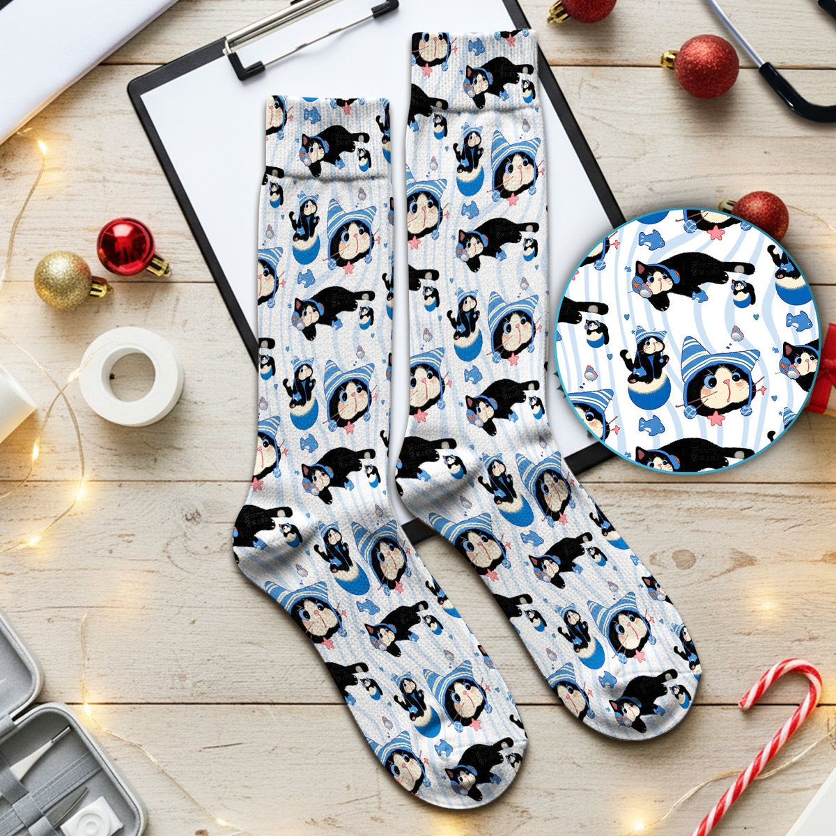 Kitten Fish Nurse Socks