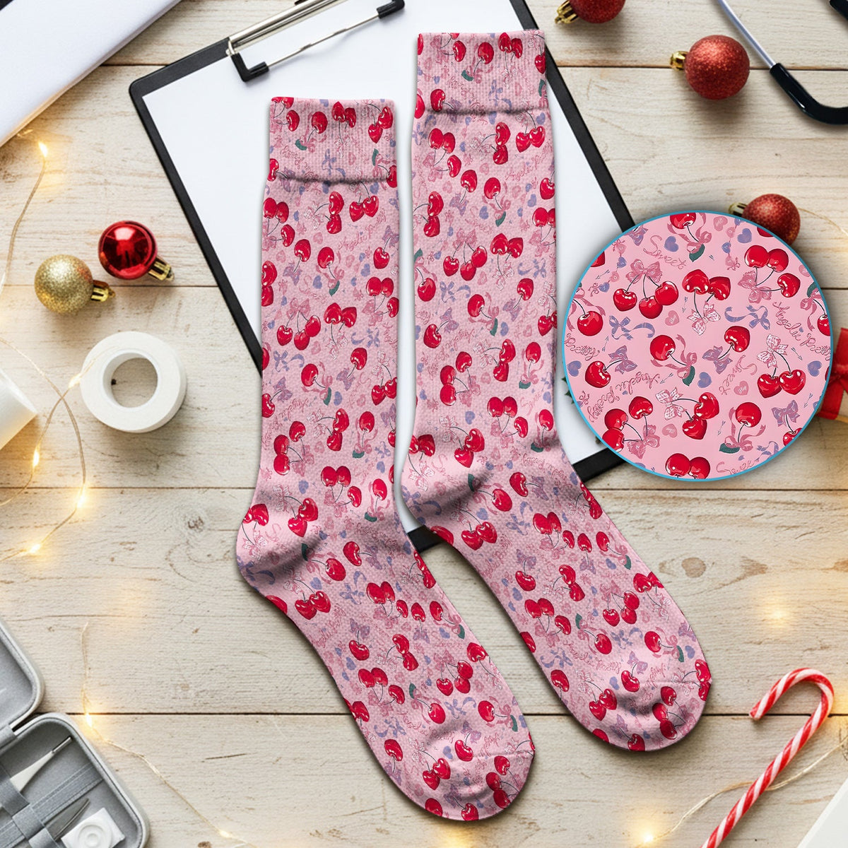 Cherry Blossom Nurse Socks