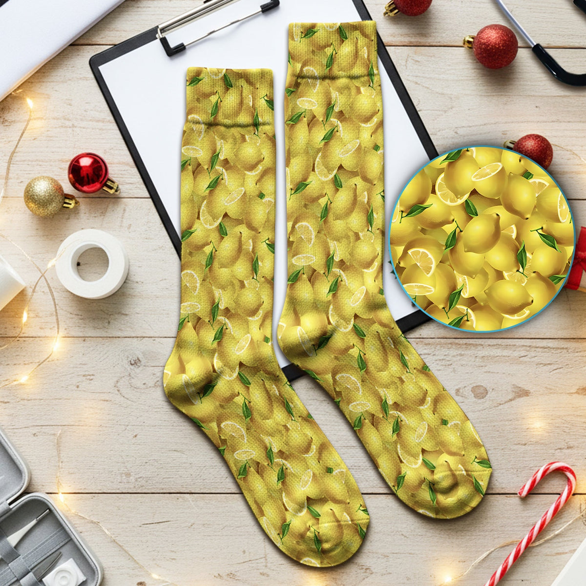 Fresh Lemon Nurse Socks