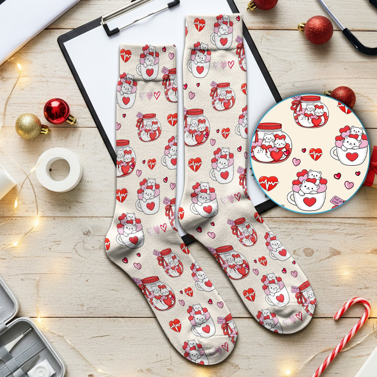 Cat Nurse Socks - Valentines Day Gift