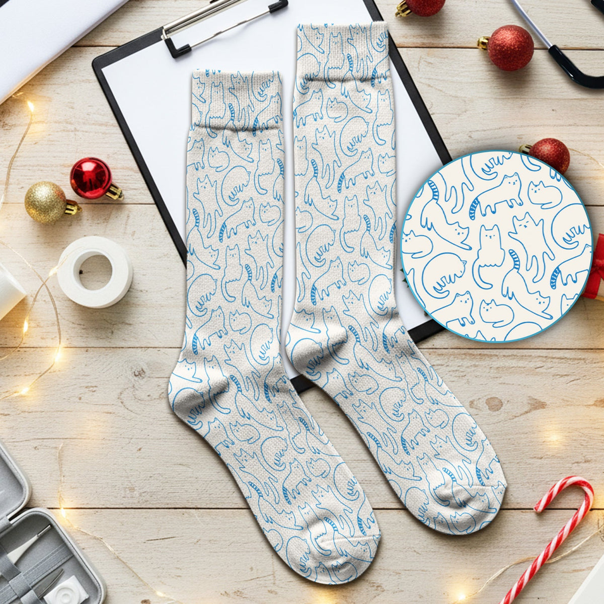 Artistic Cat Nurse Socks