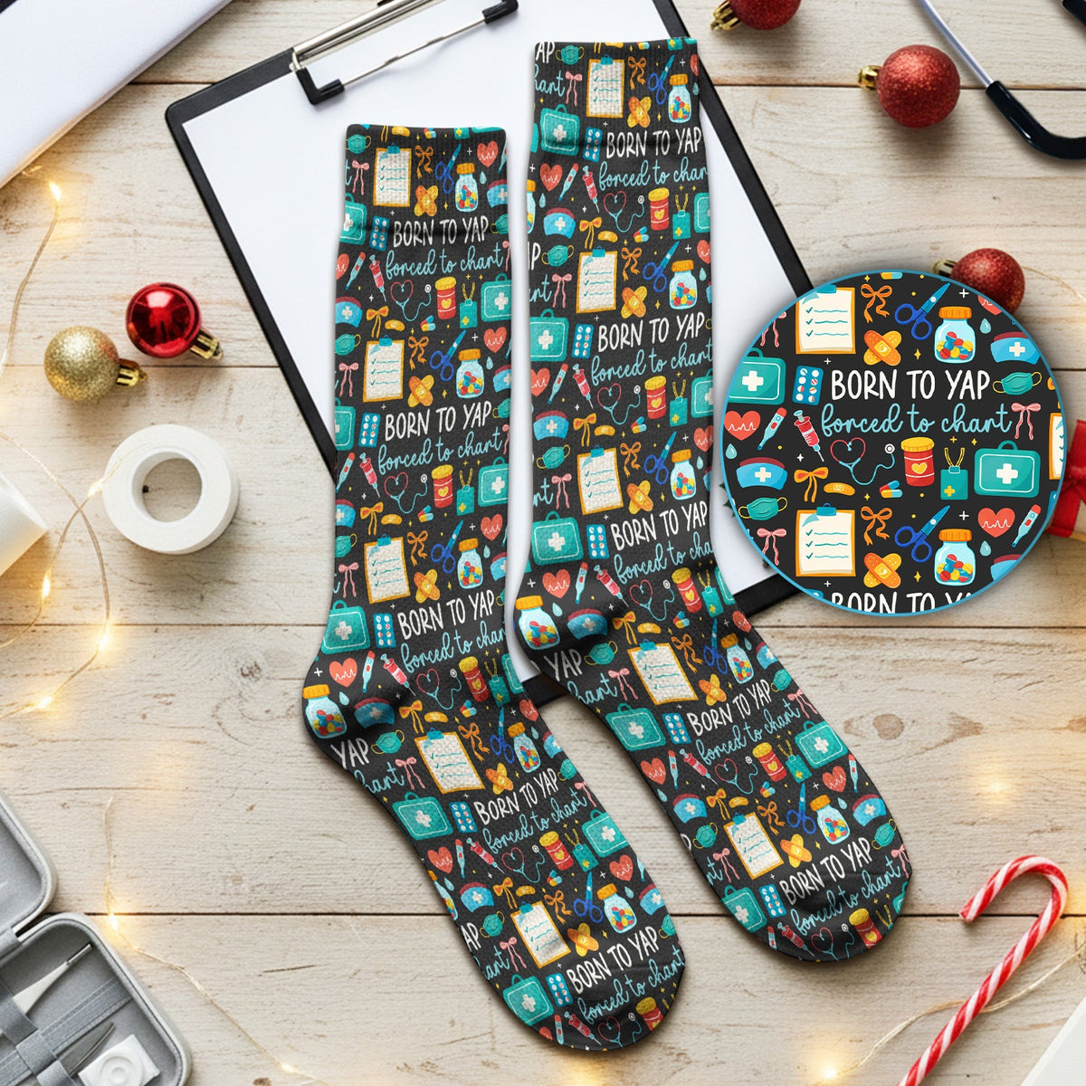 Born To Yap Medical Tools Nurse Socks