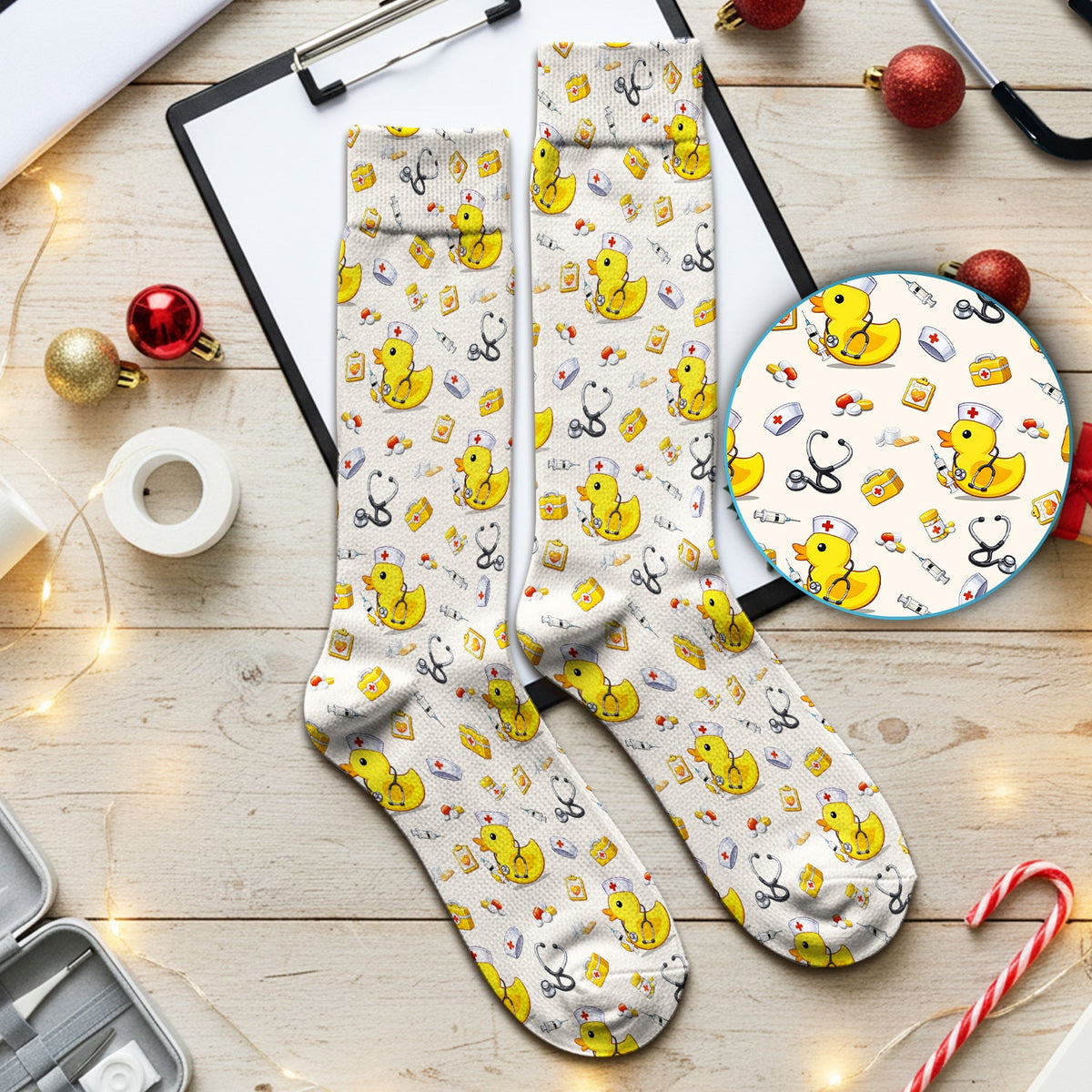 Medical Duck Nurse Socks