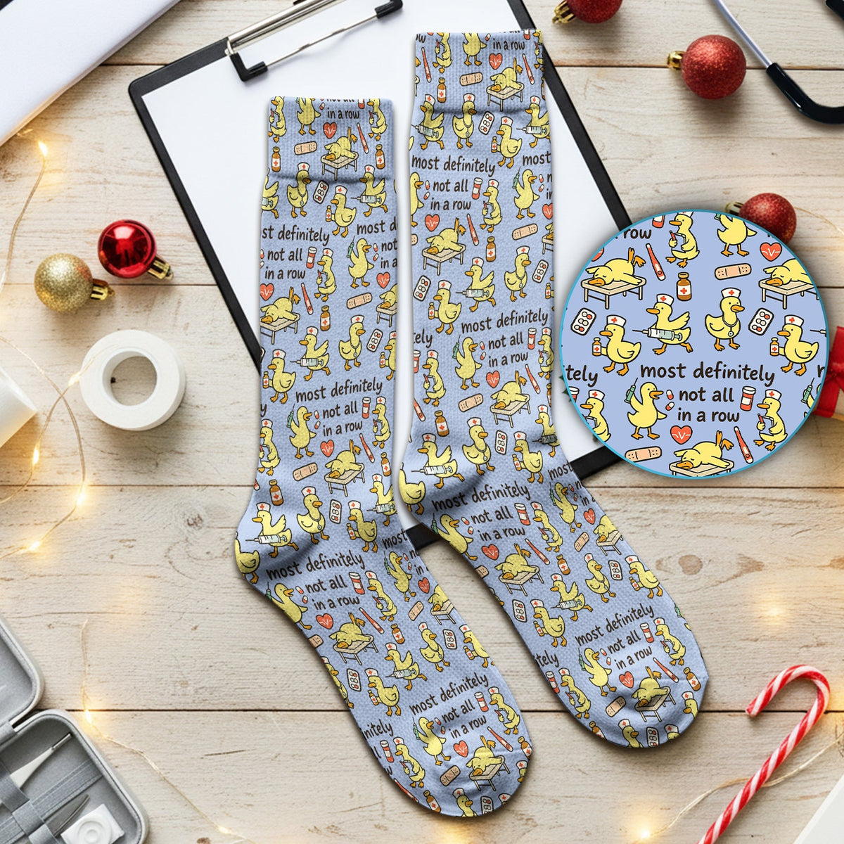 Duck Medical Humor Nurse Socks