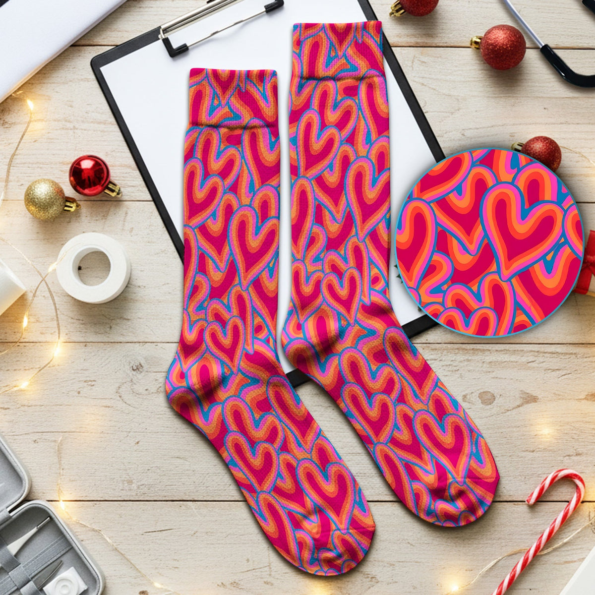 Valentine Heart Nurse Socks
