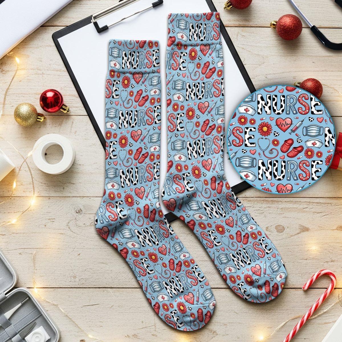 Medical Icon Nurse Socks