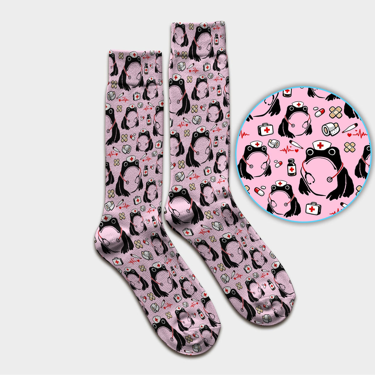 Frog Medical Nurse Socks