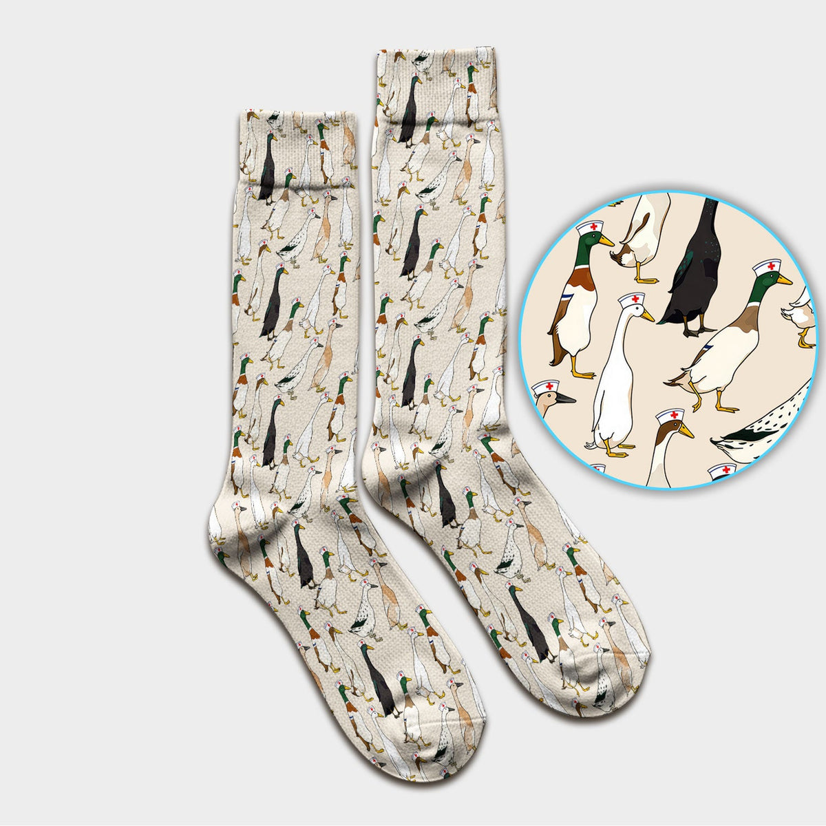 Duck Pattern Nurse Socks