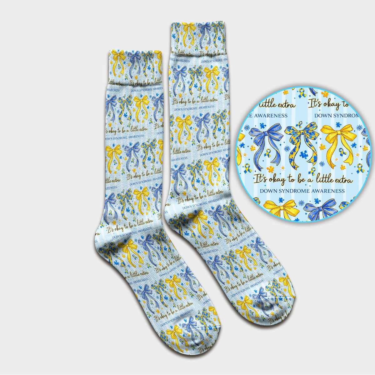 Down Syndrome Awareness Ribbon Nurse Socks