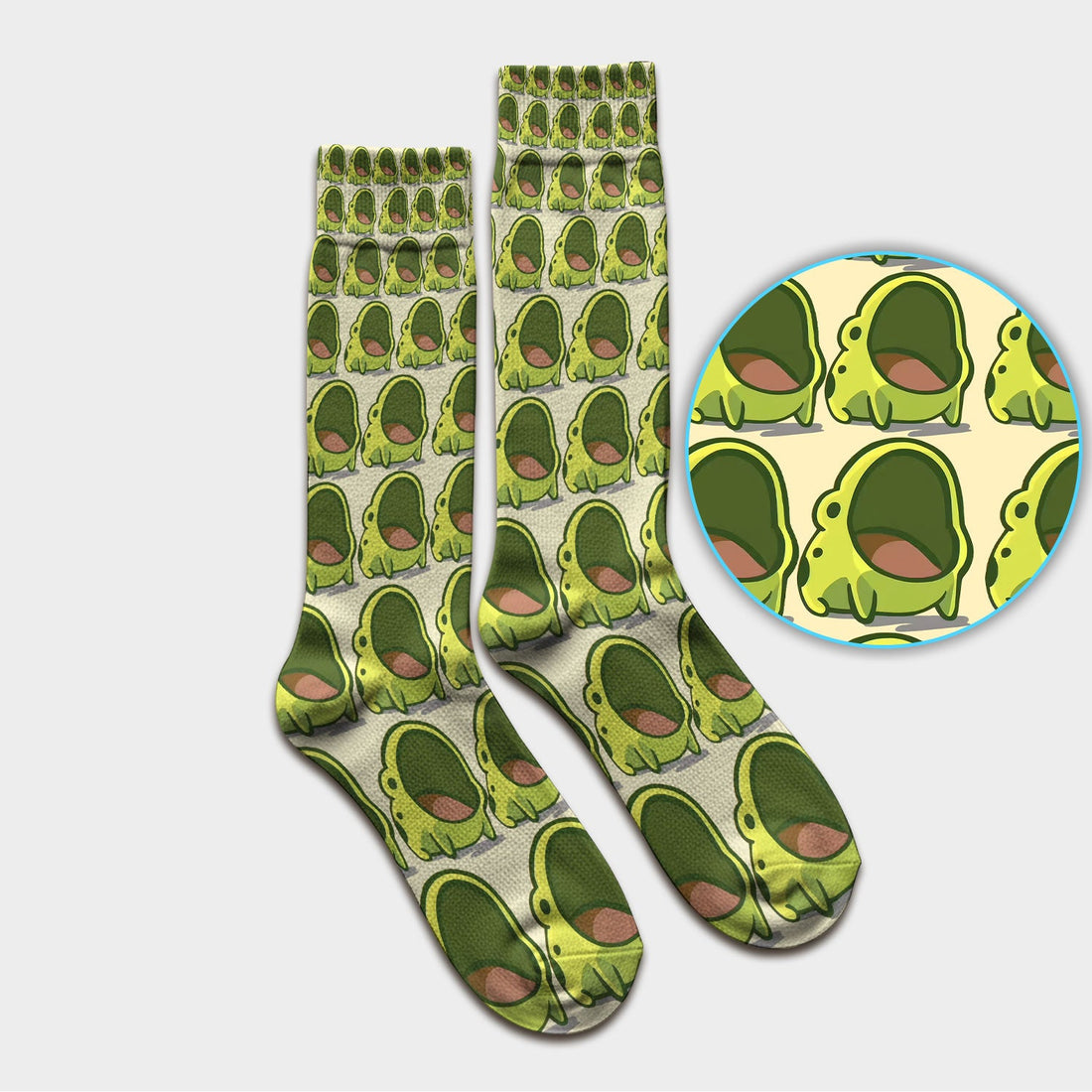 Green Frog Cartoon Nurse Socks