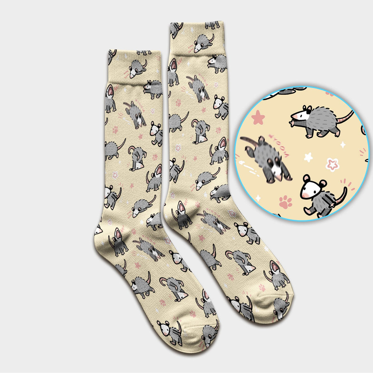 Cartoon Opossum Nurse Socks